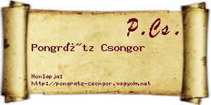 Pongrátz Csongor névjegykártya